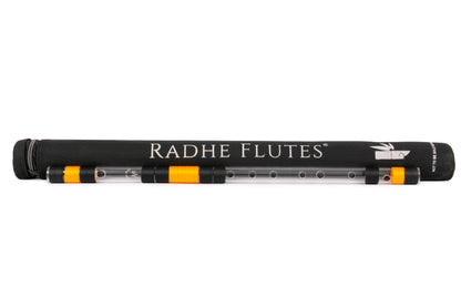 RF Acrylic Fiber A Sharp Bansuri Base Octave with Hard Cover 22"inches