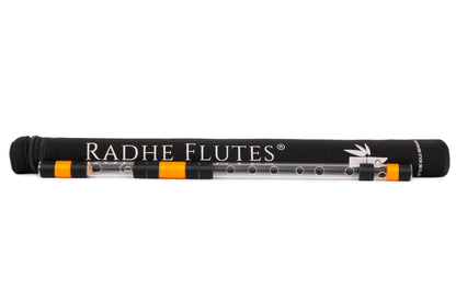 RF Acrylic Fiber D Natural Bansuri Middle Octave with Hard Cover 17"inches