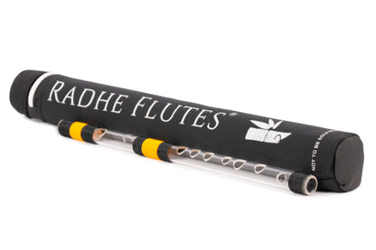 RF Acrylic Fiber A Natural Bansuri Middle Octave with Hard Cover 12"inches