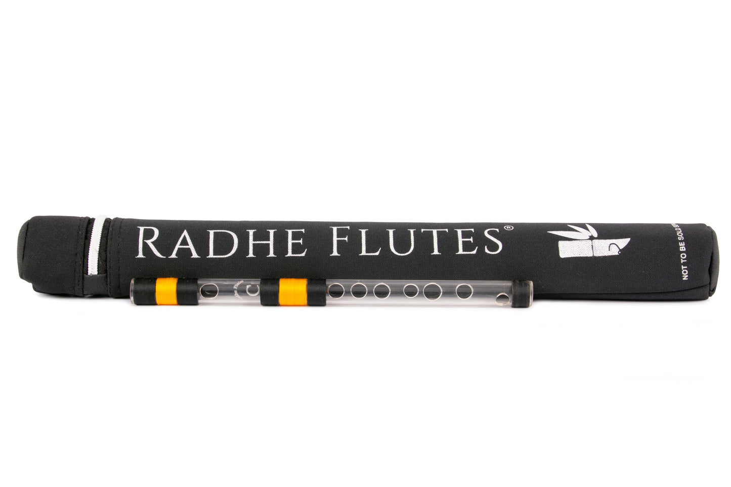 RF Acrylic Fiber C Natural Bansuri Higher Octave with Hard Cover 10"inches