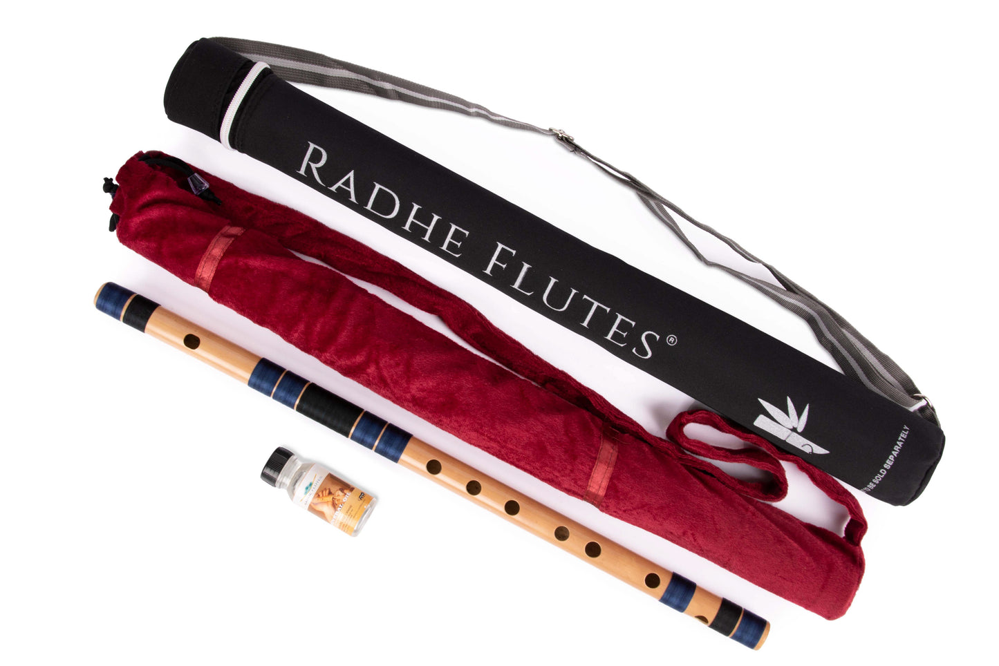 RF Bamboo C Natural Bansuri Middle Octave with Hard Cover 19"inches