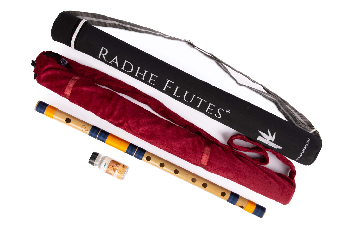 RF Bamboo C Natural Bansuri Middle Octave with Hard Cover 19"inches