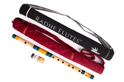 RF Bamboo C Natural Bansuri Middle Octave with Hard Cover 19"inches