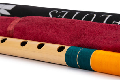 RF Bamboo C Natural Bansuri Middle Octave with Hard Cover 19"inches