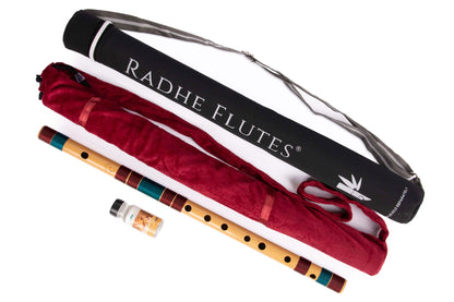 RF Bamboo C Natural Bansuri Middle Octave with Hard Cover 19"inches