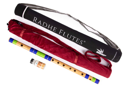 RF Bamboo C Natural Bansuri Middle Octave with Hard Cover 19"inches