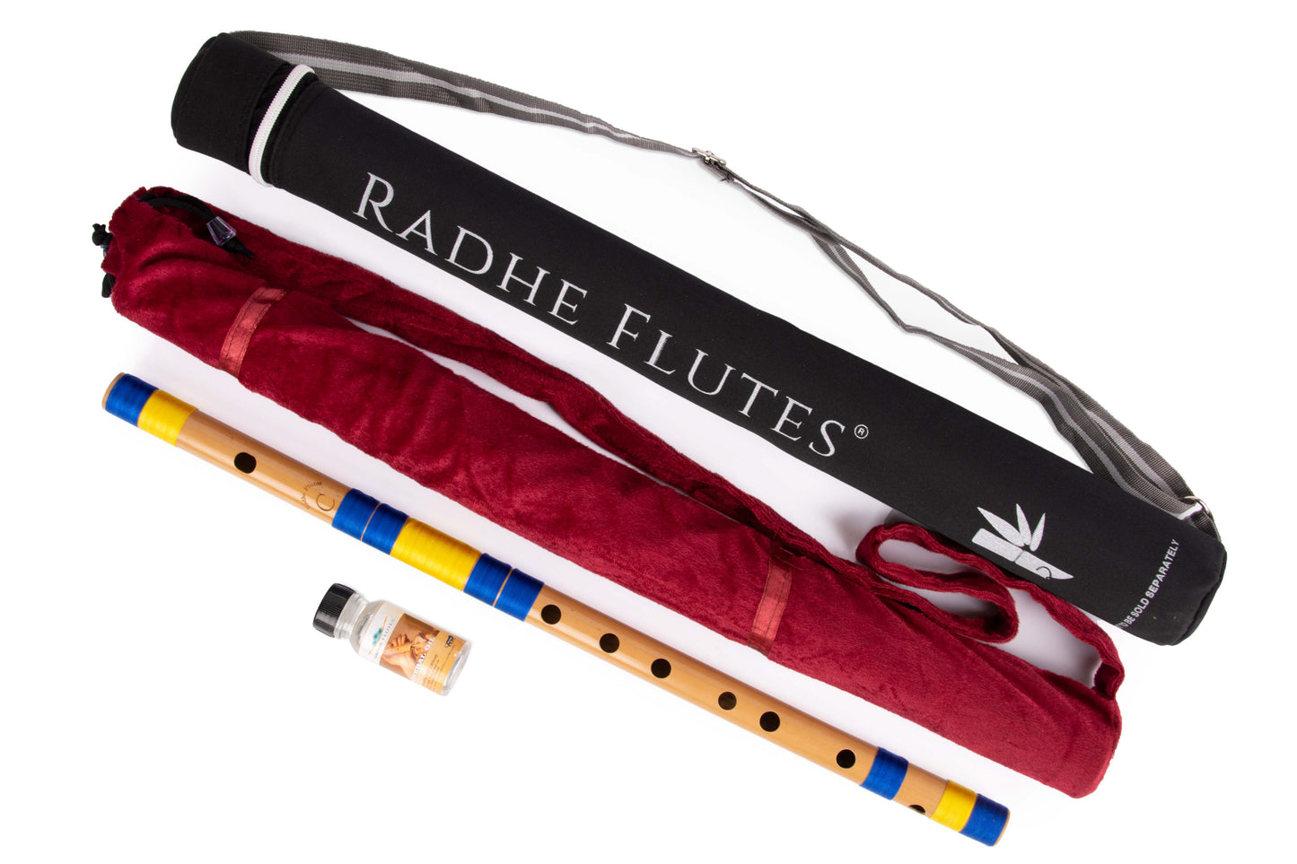 RF Bamboo C Natural Bansuri Middle Octave with Hard Cover 19"inches