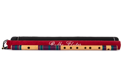 RF Bamboo C Natural Bansuri Middle Octave with Hard Cover 19"inches