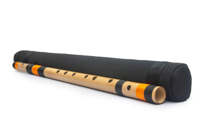 RF Bamboo A Natural Bansuri Base Octave with Hard Cover 23"inches