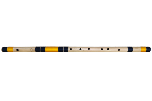 RF Bamboo D Natural Bansuri Base Octave with Hard Cover 32.5"inches