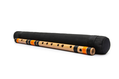 RF Bamboo C Sharp Bansuri Middle Octave with Hard Cover 18"inches