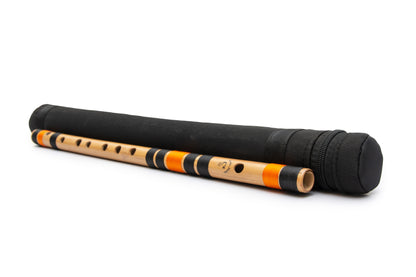 RF Bamboo C Sharp Bansuri Middle Octave with Hard Cover 18"inches